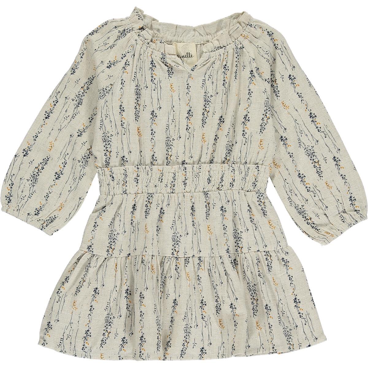 WILLOW DRESS - TAN TWIGGY PRINT