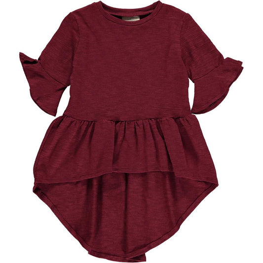 DAWN HIGH-LOW SHIRT - MAROON