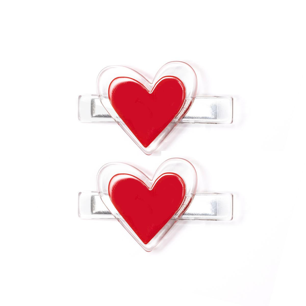 RED HEART ALLIGATOR CLIPS