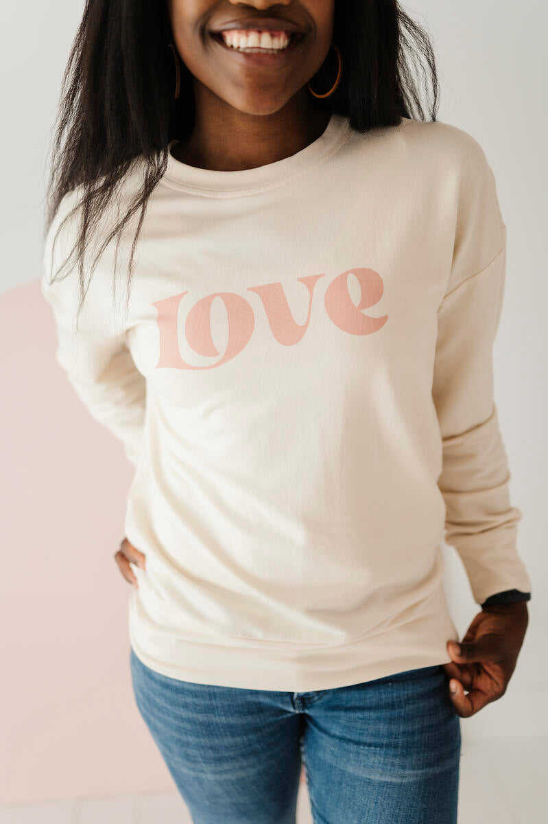 WOMEN'S RAGLAN PULLOVER - LOVE