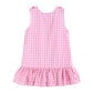 PINK GINGHAM FLAMINGO TULLE RUFFLE DRESS