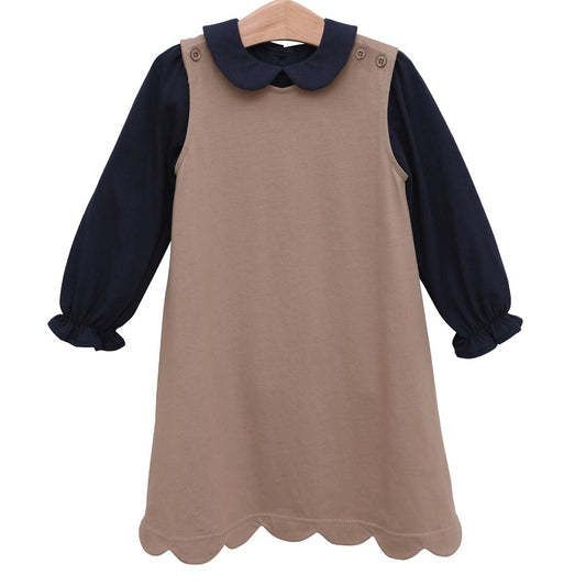 SCALLOPED JUMPER - KHAKI