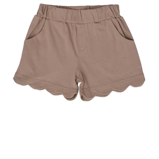 SCALLOPED SHORTS - KHAKI