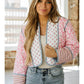 CHAY QUILTED CROPPED JACKET - PINK