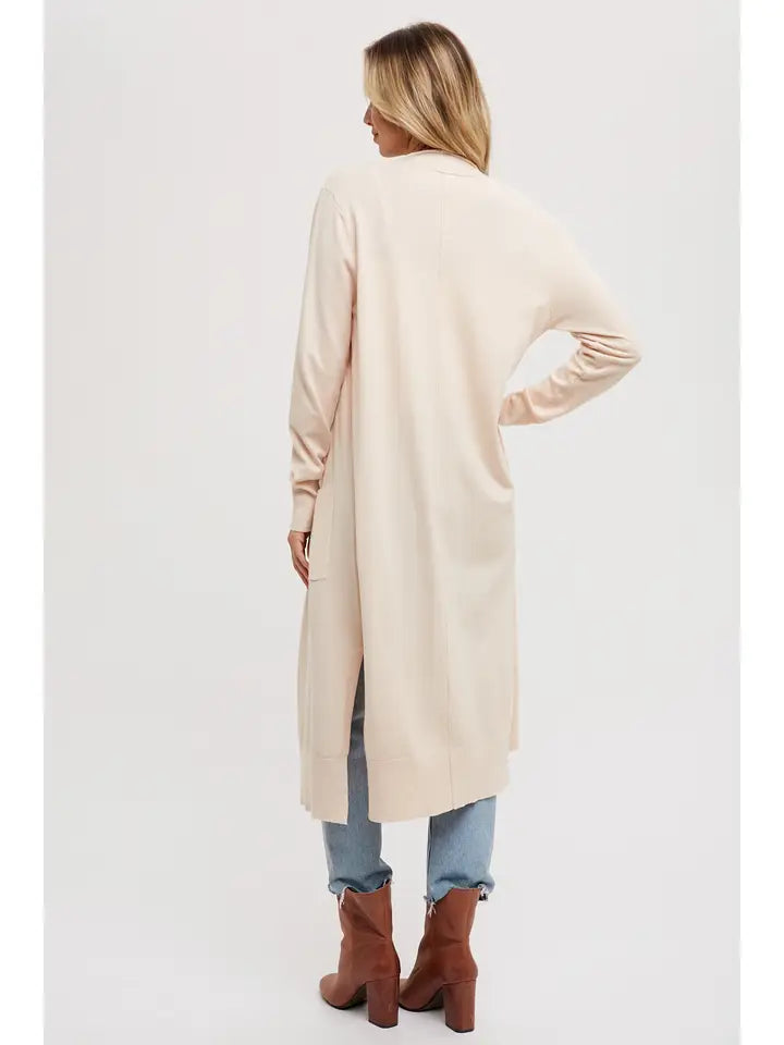 LONGLINE CARDIGAN - SHELL