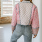 CHAY QUILTED CROPPED JACKET - PINK