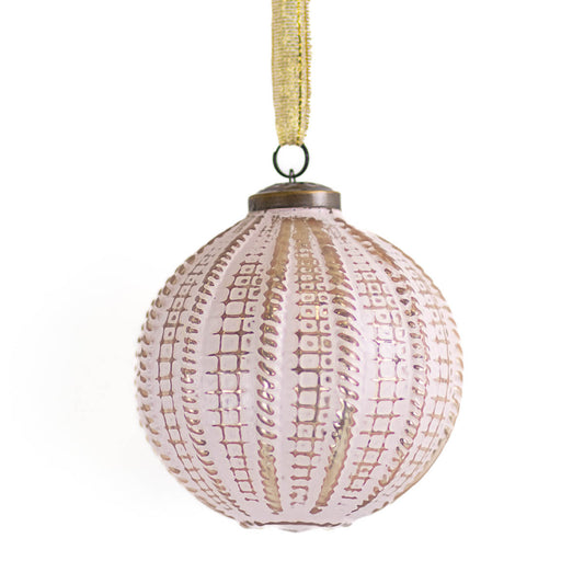 TIVOLI GLASS ORNAMENT - BLUSH/GOLD