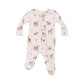 2 WAY RUFFLE ZIPPER FOOTIE - SOFT DEER