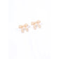 PAIGE PEARL BOW EARRINGS - GOLD