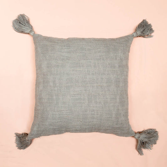 WINDSOR WOVEN PILLOW - GRAY