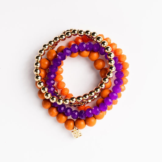 MANDY BRACELET - PURPLE & ORANGE