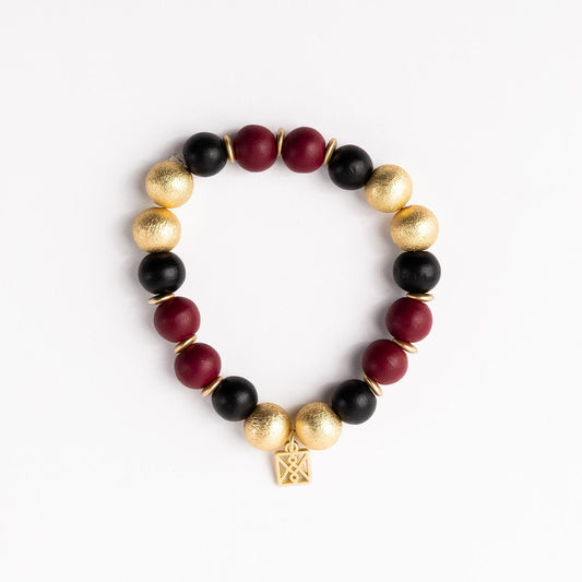 NORI BRACELET - GARNET & BLACK