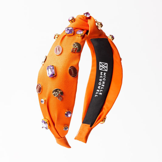 VICTORY VIBES HEADBAND - ORANGE & PURPLE