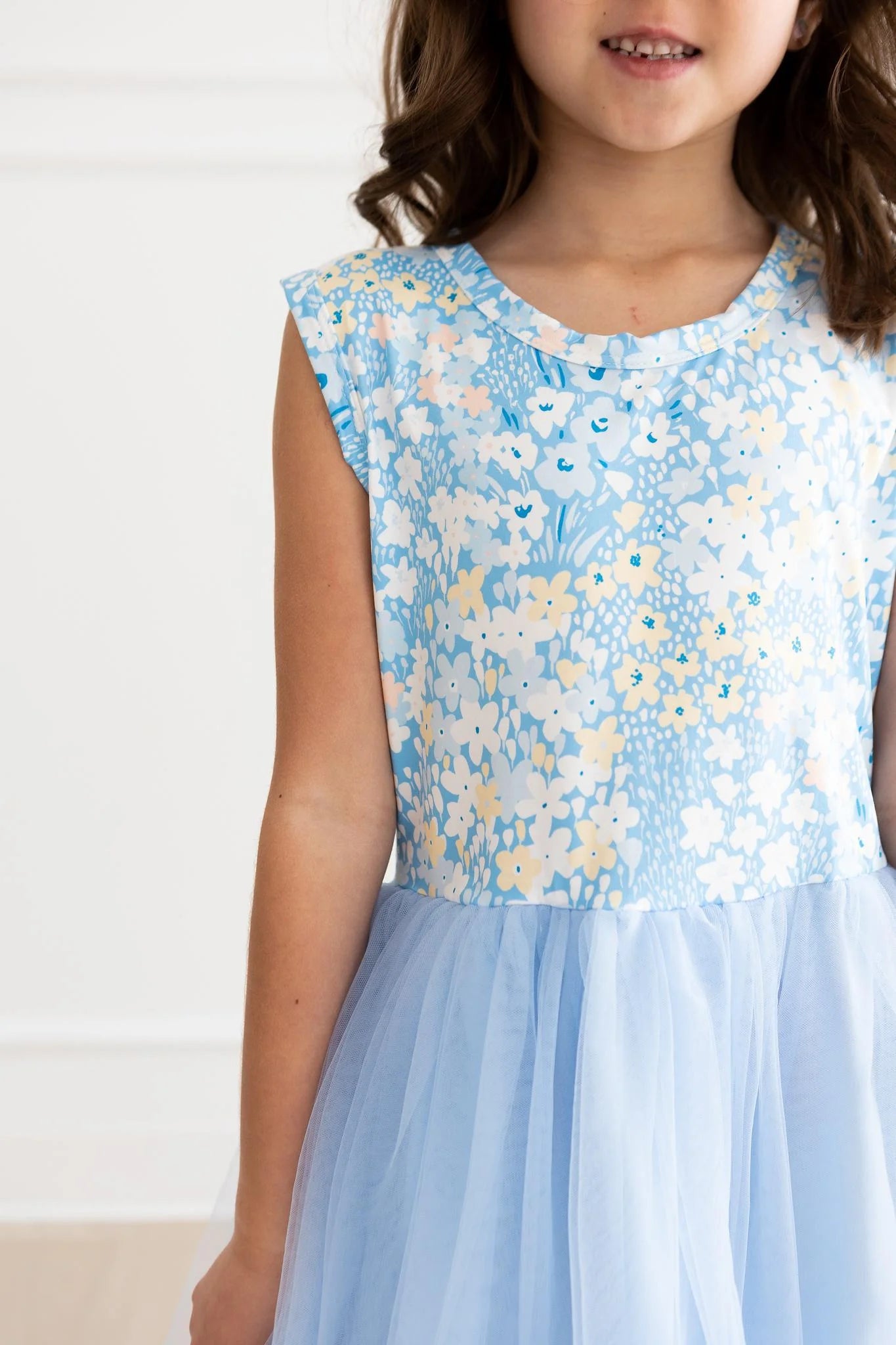 BLOOMING IN BLUE TANK TUTU DRESS