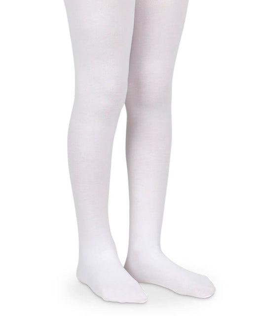 JEFFERIES SOCKS SMOOTH TOE ORGANIC COTTON TIGHTS - WHITE