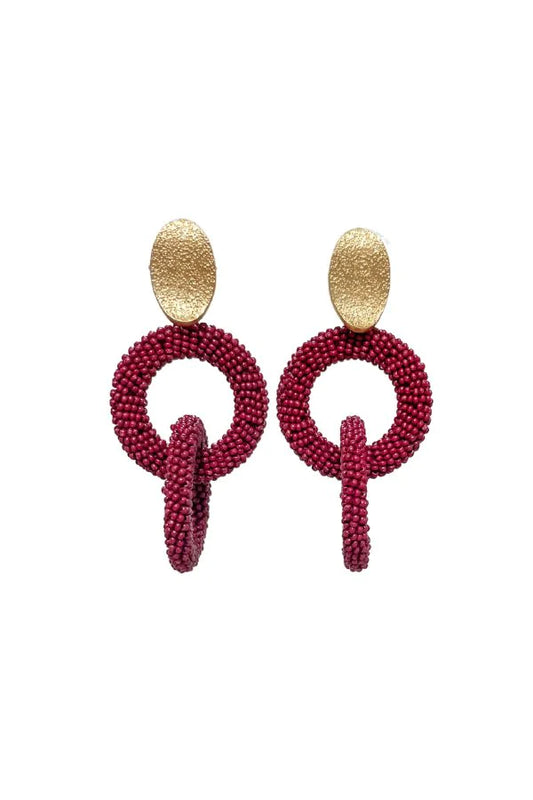 NATALIA EARRINGS - MAROON