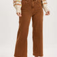 AUDREY SUPER HIGH RISE CROPPED WIDE LEG - BURNT SIENNA