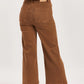 AUDREY SUPER HIGH RISE CROPPED WIDE LEG - BURNT SIENNA