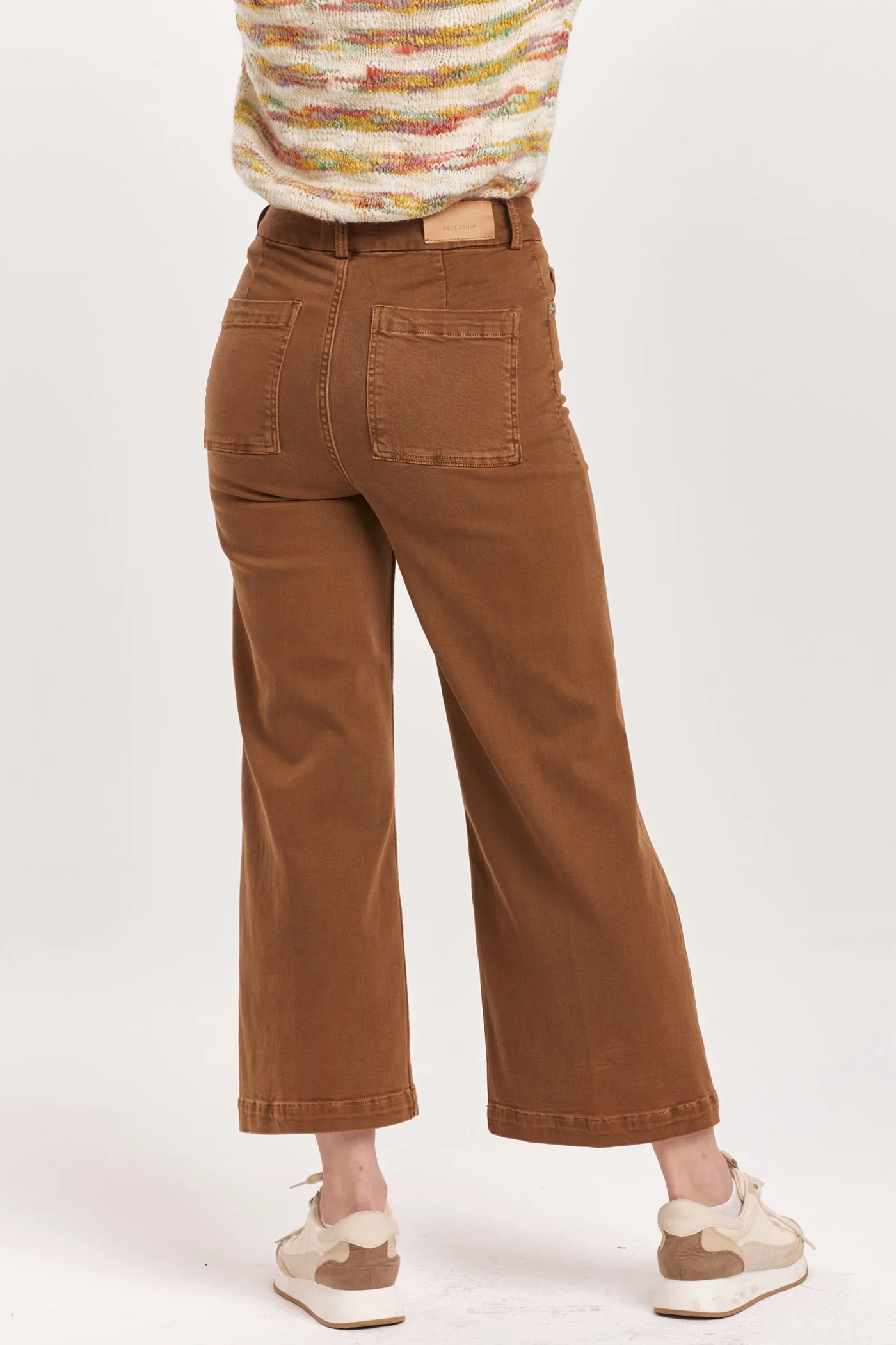 AUDREY SUPER HIGH RISE CROPPED WIDE LEG - BURNT SIENNA