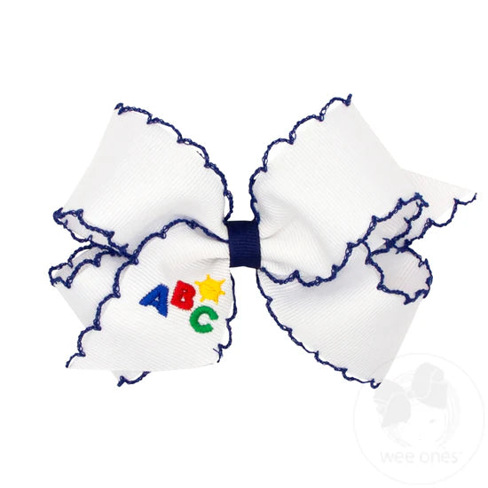 MEDIUM GROSGRAIN SCHOOL THEMED HAIR BOW