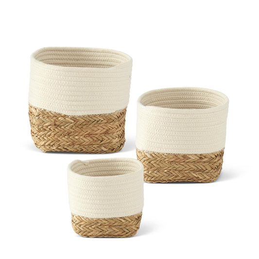 ROPE & GRASS WOVEN BASKETS