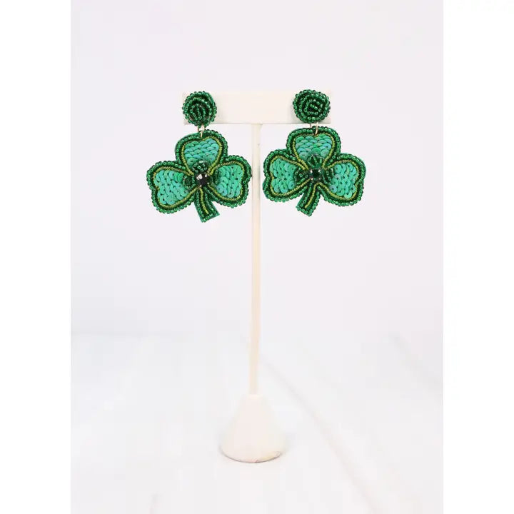 LUCK O THE IRISH SHAMROCK EARRINGS