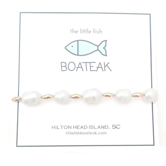 CHARLESTON RICE HEIRLOOM PEARL BRACELET - GOLD