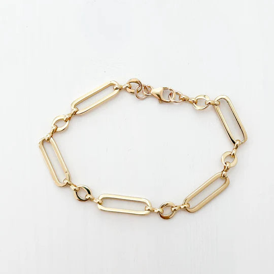 MODERN CHAIN LINK BRACELET - GOLD