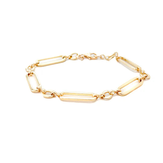 MODERN CHAIN LINK BRACELET - GOLD