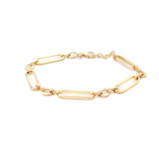 MODERN CHAIN LINK BRACELET - GOLD