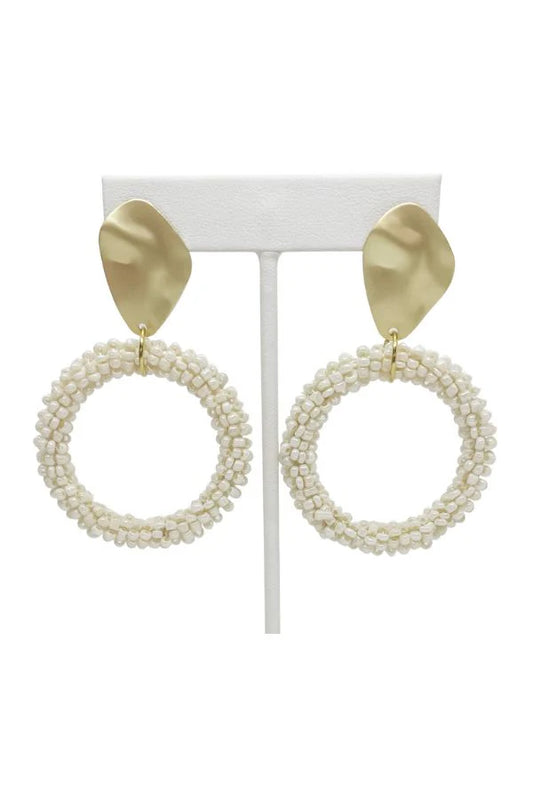 LIZZIE EARRINGS - PEARL WHITE