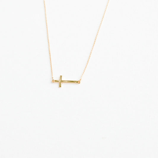 CROSS NECKLACE - GOLD