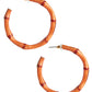 PALMER BAMBOO HOOP EARRINGS - BROWN