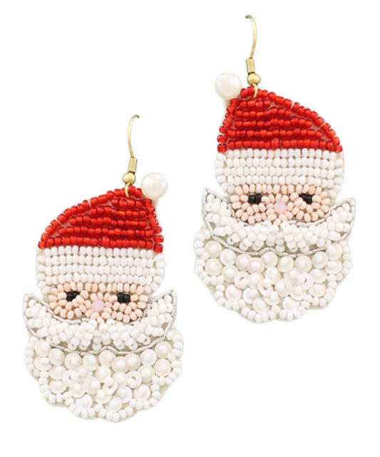 SANTA BEADED EARRINGS