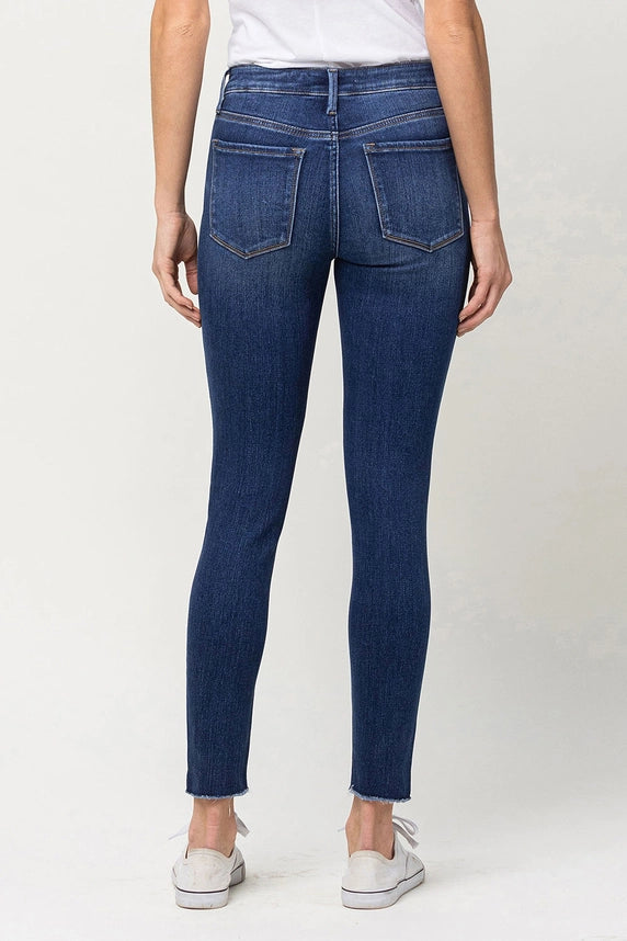 MID RISE CROP SKINNY - DARK BREW