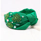 SHAMROCK EMELLISHED HEADBAND - GREEN