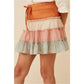 GIRLS DRAWSTRING COLORBLOCK SKIRT - BLUSH MIX