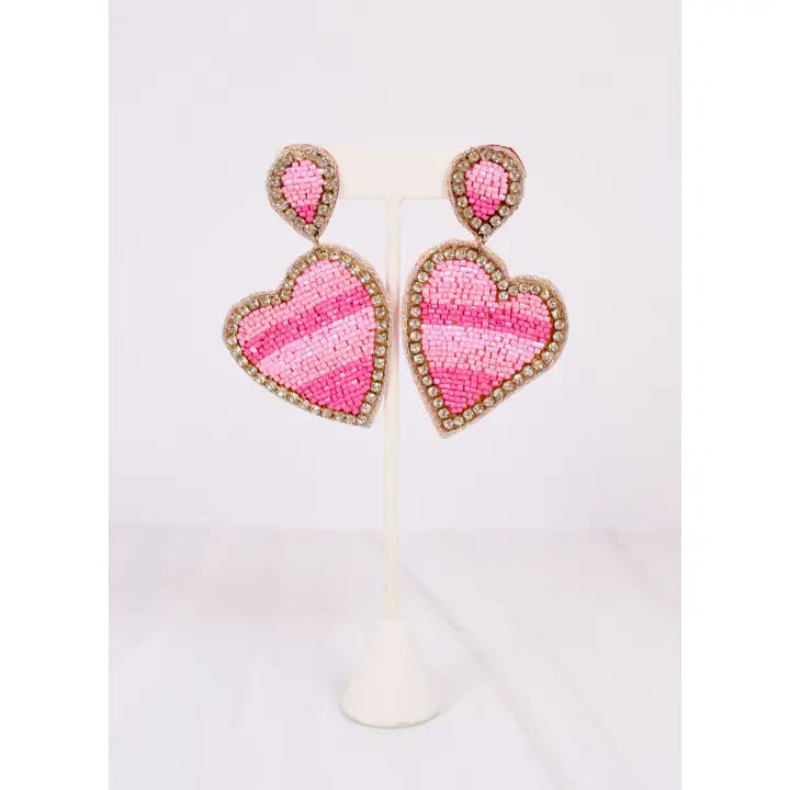 LOVE AND DEVOTION EARRINGS - HOT PINK