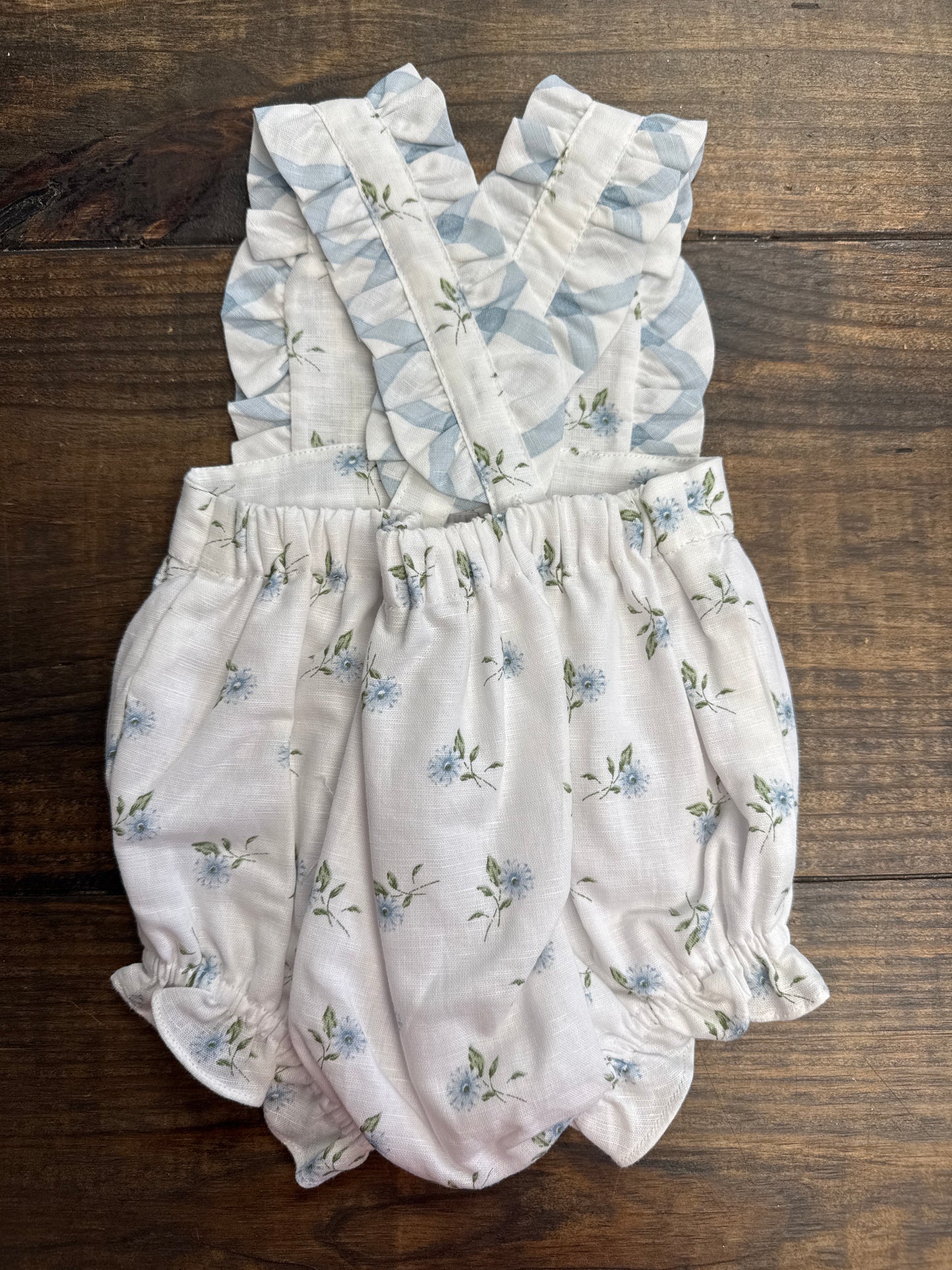 WATERCOLOR FLORA SUNSUIT - BLUE