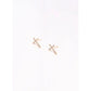 CROSS STUD EARRINGS - GOLD