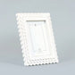 SCALLOPED WOOD PHOTO FRAME - WHITE