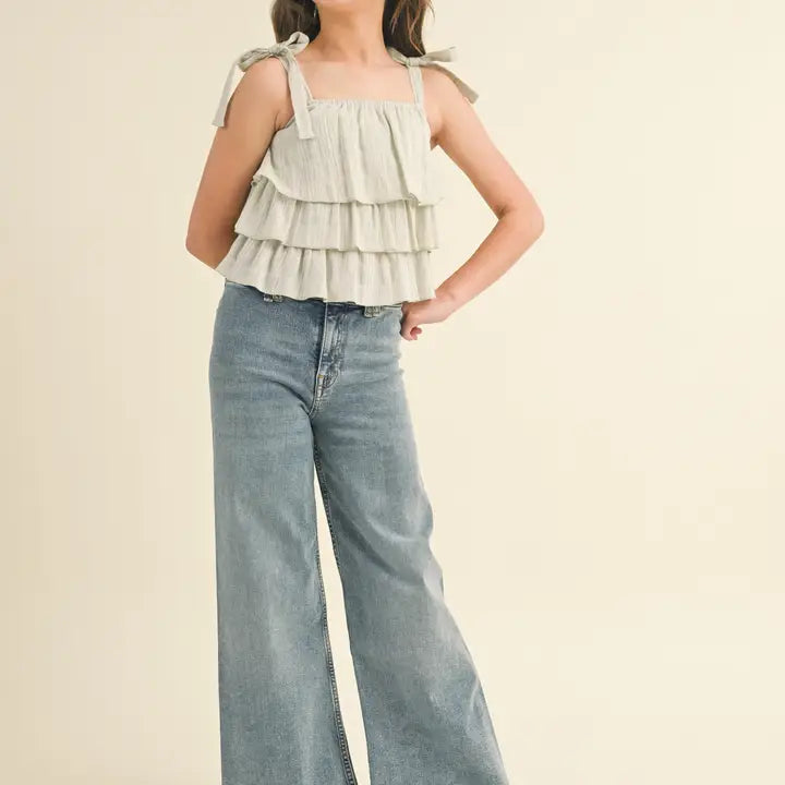 TWEEN WIDE LEG DENIM PANTS