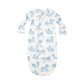 BUNDLE GOWN - FARM TOILE BLUE