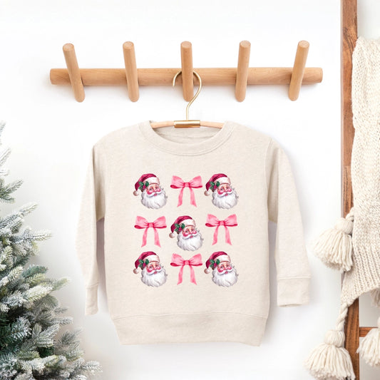 TODDLER GRAPHIC SWEATSHIRT - COQUETTE SANTA