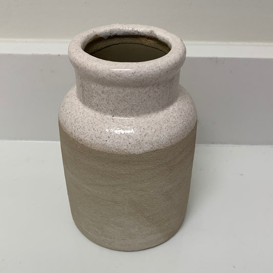 6" CERAMIC POT W/ GLAZED TOP