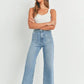 PATCH POCKET WIDE LEG JEANS - LIGHT WASH