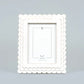 SCALLOPED WOOD PHOTO FRAME - WHITE