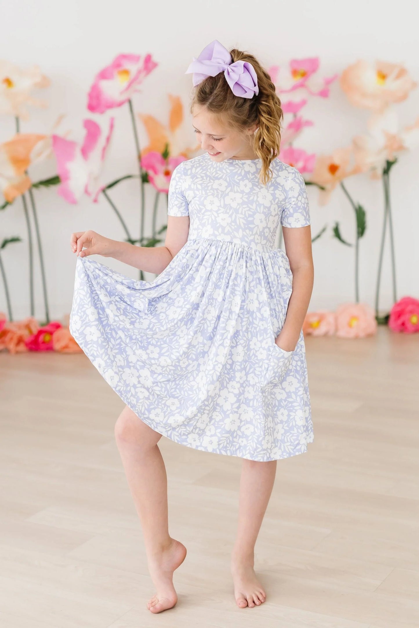 BLOSSOM BLISS S/S POCKET TWIRL DRESS