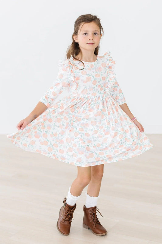 PRETTY PUMPKINS RUFFLE TWIRL DRESS