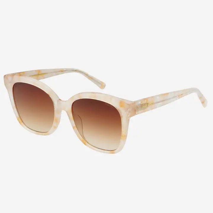 AMBER ACETATE CAT EYE SUNGLASSES - PINK PEARL